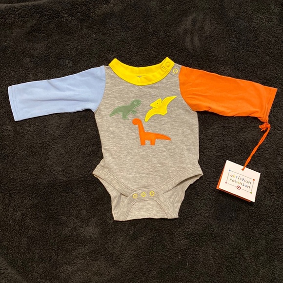 Christian Robinson Other - Long Sleeve Color Block Dino Onesie